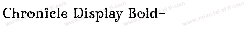 Chronicle Display Bold字体转换